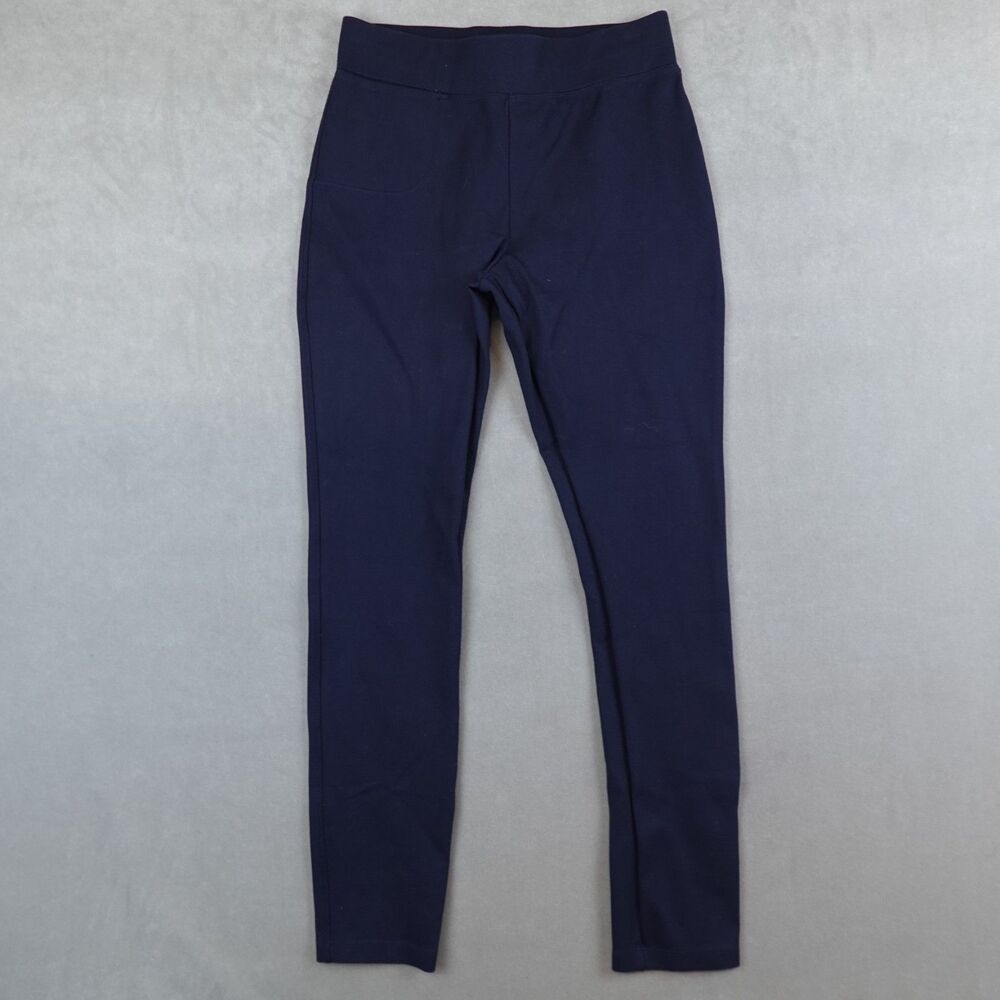 Quince Pant Ponte Women Size Small Navy Blue Stretch Pull On Mid Rise